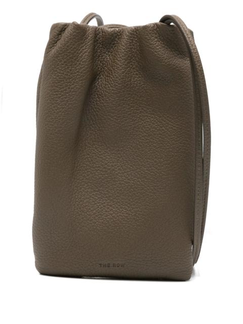 The Row grained-leather phone case