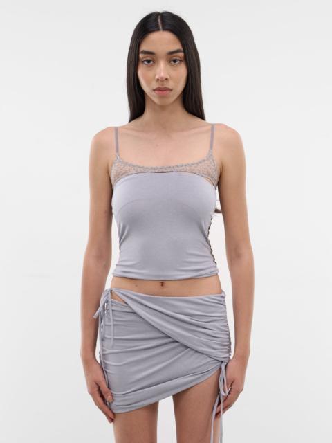 RUI Blue Leopard Cut-Out Tank Top