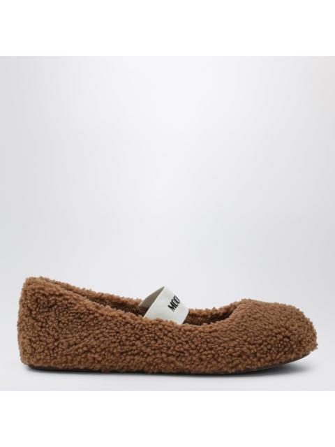 MOON BOOT Moon Boot Cognac Shearling Ballerina Women