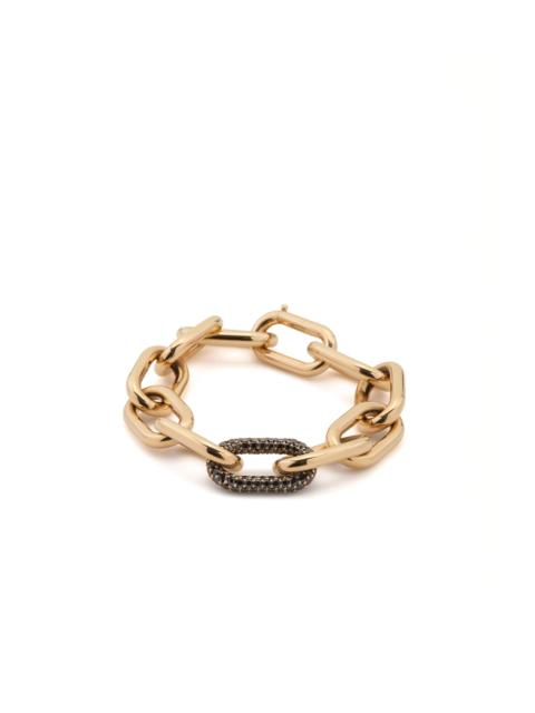 GABRIELA HEARST Pave Link Bracelet in 18K Yellow Gold & Black Diamonds (Classic Links)