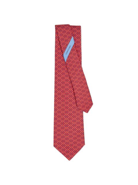 FERRAGAMO Gancini print tie