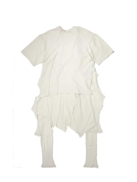 Ann Demeulemeester Ann Demeulemeester Seef High Comfort Deconstructed T-Shirt With "Hope" Print Ivory