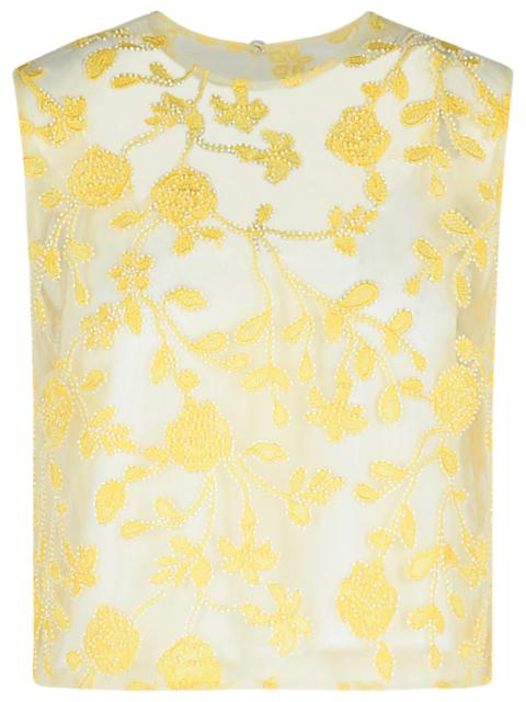 Rotate 'Flower' Yellow Polyester Tank Top Women
