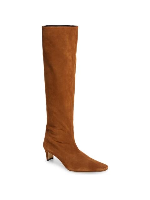STAUD STAUD Wally Knee High Boot in Tan Suede at Nordstrom