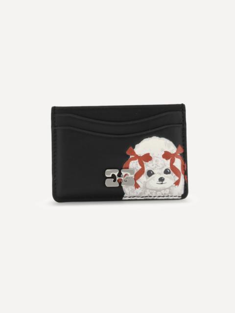 GANNI Bou Card Holder with poodle