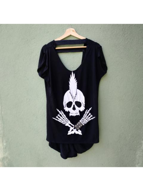 Other Designers Skulls - Vintage Glad News Big Logo Skulls Design Shirt