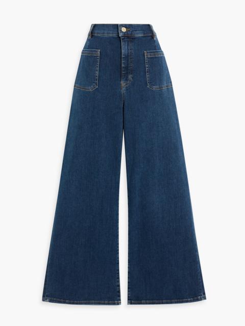 FRAME Le Pixie Slim Palazzo high-rise wide-leg jeans