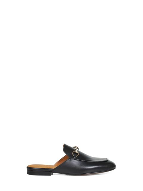 GUCCI Gucci Women Black Leather Princetown Slippers