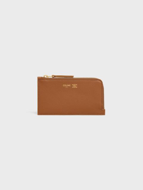 CELINE LONG ZIPPED CARD HOLDER IN SUPPLE GRAINED CALFSKIN