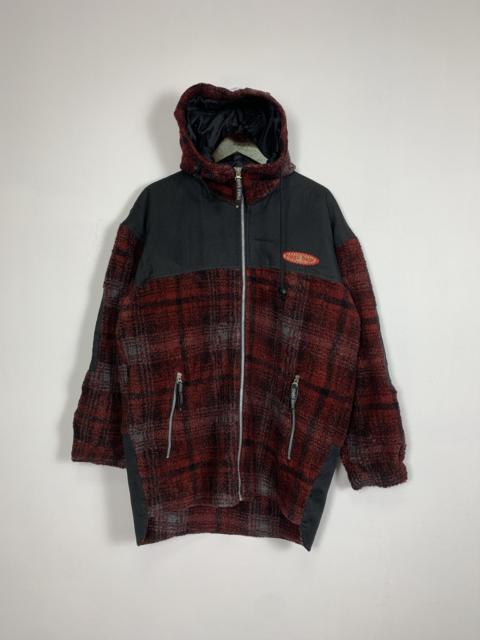 Other Designers Japanese Brand - Vintage BUGS BUM Fleece Sherpa Checkered Hoodie Jacket J0849