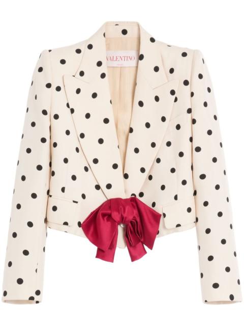 Valentino Valentino Runway SHANTUNG JACKET WITH PLUSDEPOIS PRINT