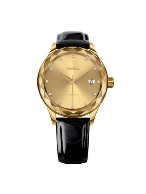 Jowissa - Jowissa Tiro Quartz Diamond Gold Dial Ladies Watch J6.231.M