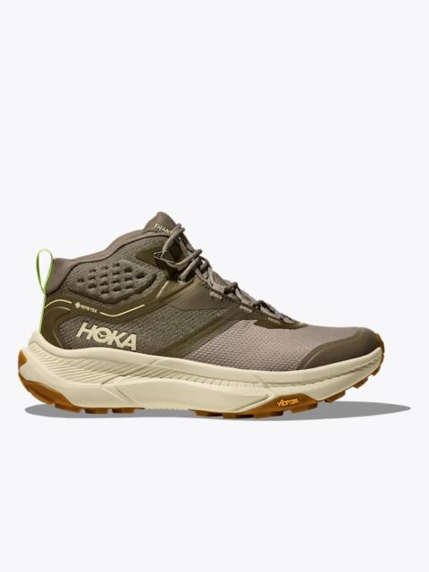 HOKA Men's Transport Hike GTX Shoes in Light Roast/Eggshell