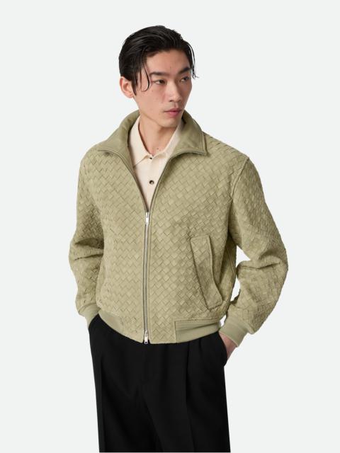 Bottega Veneta Intrecciato Suede Leather Blouson