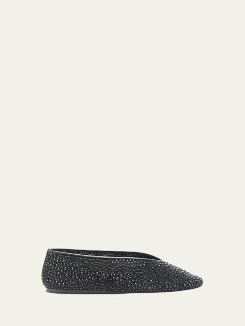 LE MONDE BÉRYL Luna Crystal Mesh Ballerina Flats