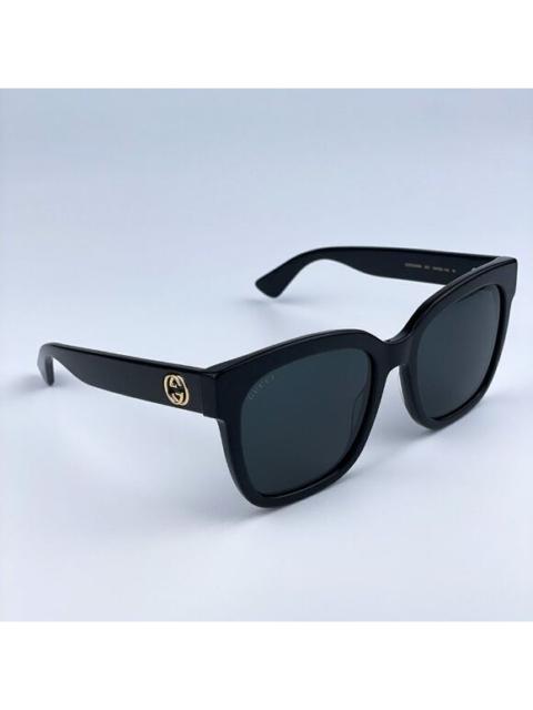 GUCCI NEW GUCCI GG0034SN 001 Black Grey Square Women Sunglasses