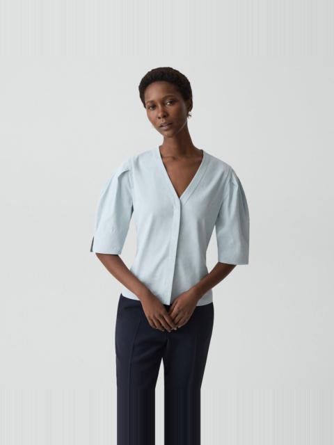Theory Button-Up Top in Good Linen