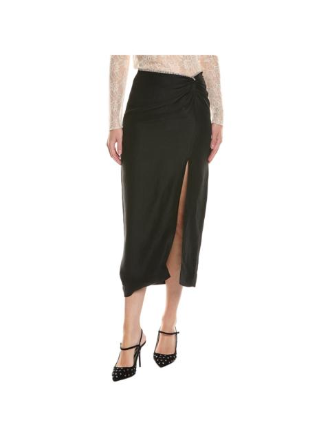 Sandro Sandro Linen-Blend Midi Skirt