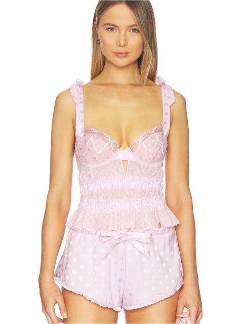 For Love & Lemons Slotted Hearts Bustier