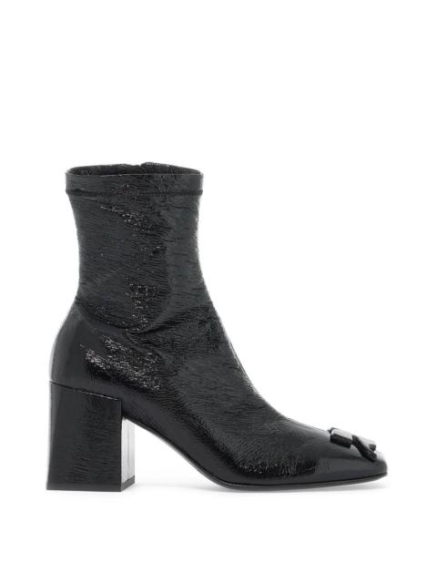 Stretch Vinyl Ankle Boots Size EU 40 for Women