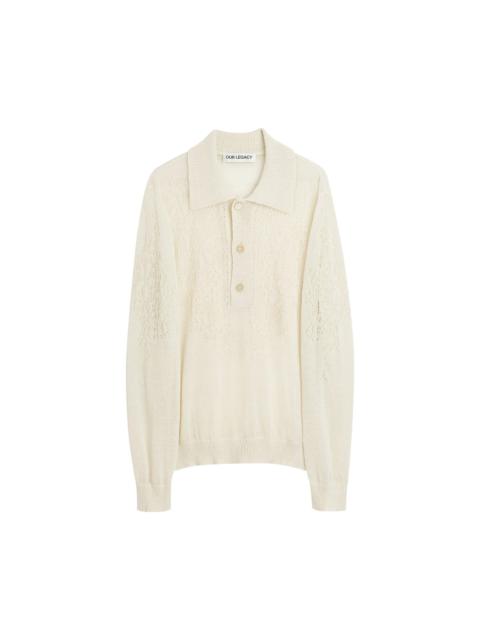 Our Legacy Our Legacy Big Piquet Polo Sweater 'Cream'