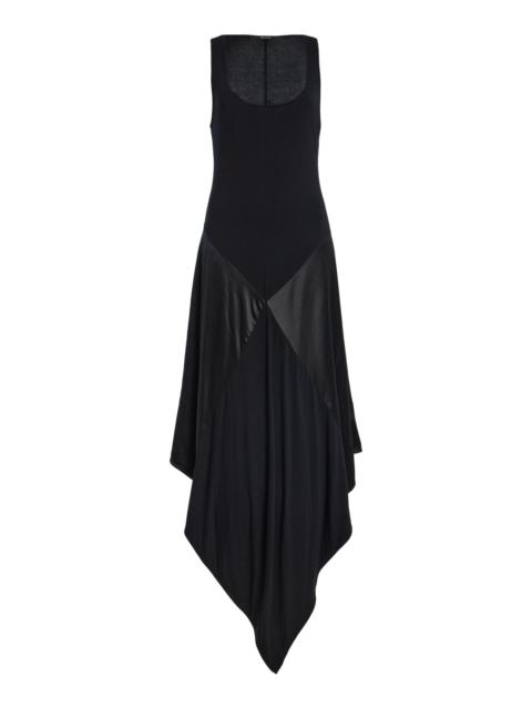 BEVZA Square Jersey Midi Dress black