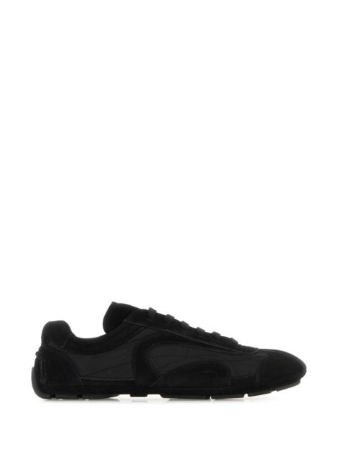 Prada Prada Men Black Suede And Re-Nylon Montecarlo Re-Edition 2005 Sneakers