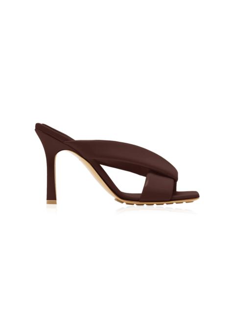 Bottega Veneta Cushion Lux Leather Sandals brown