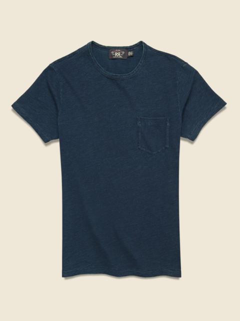 RRL by Ralph Lauren Cotton Jersey Pocket Tee - Indigo