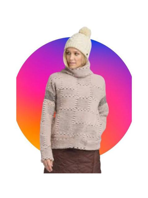 Other Designers PRANA Pink Turtleneck Wool-Blend Crestland Pullover Sweater Large L Pockets $129