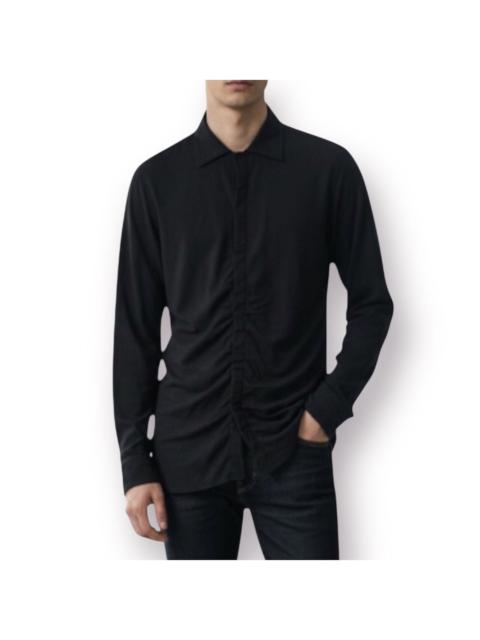 Yohji Yamamoto Y's For Men YOHJI YAMAMOTO Black Long Sleeve Shirt Slimfit Made In Japan Size Medium