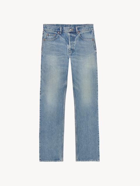 SAINT LAURENT MICK LONG JEANS IN NONZA BLUE DENIM