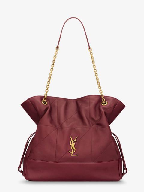 Saint Laurent Jamie Leather Shoulder Bag With Carré Rive Gauche Stitching