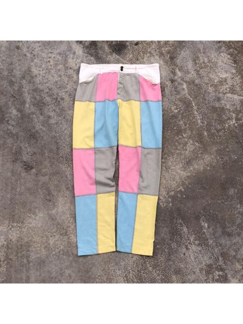 Other Designers Archival Clothing - ELEPHANT BLANC Rare Patchwork Multicolor Design Cotton Pants