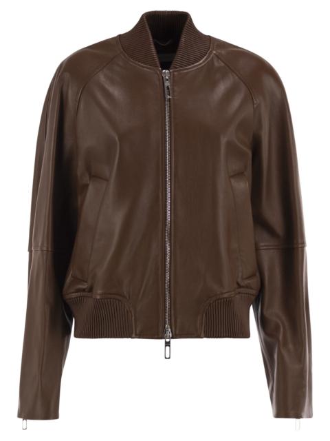 Sportmax Sportmax Women Spxamour - Lambskin Leather Bomber Jacket