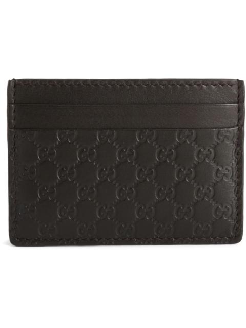 GUCCI Gucci Card Case Microguccissima Black