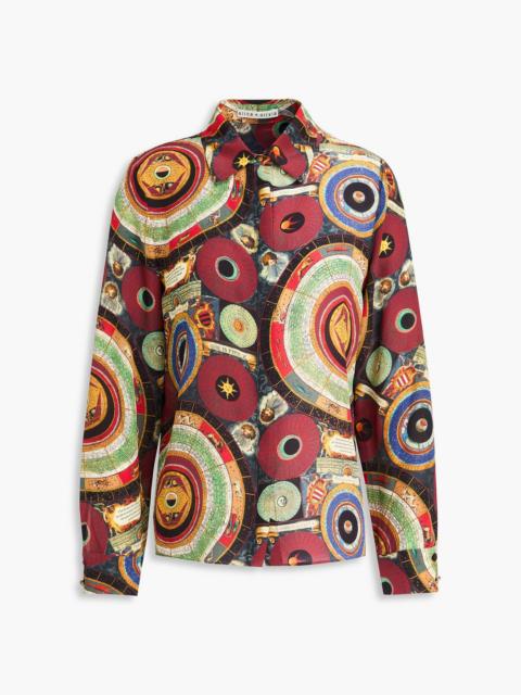 Alice + Olivia Willa printed silk crepe de chine shirt