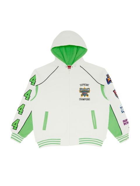 Supreme Supreme Playoffs Zip Up Hooded Sweatshirt 'White'