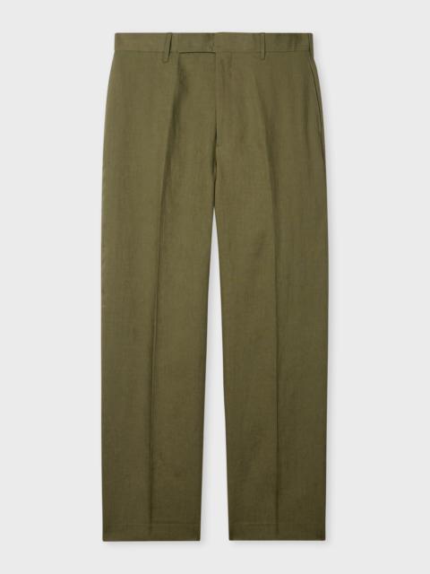 Paul Smith Khaki Linen Trousers
