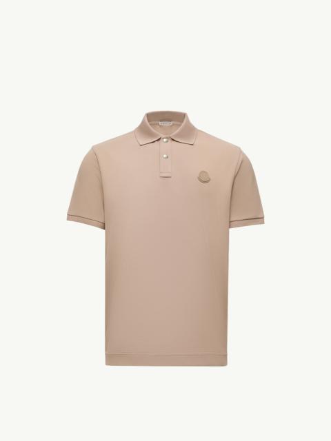 Moncler Logo Patch Cotton Piquet Polo Shirt