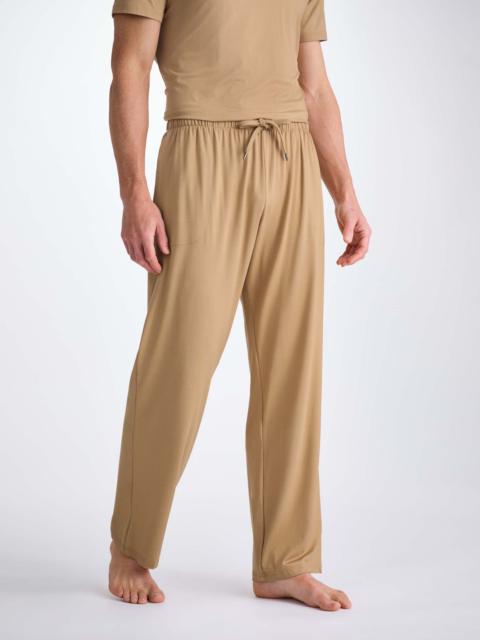 Derek Rose Men's Lounge Pants Basel Micro Modal Stretch Camel
