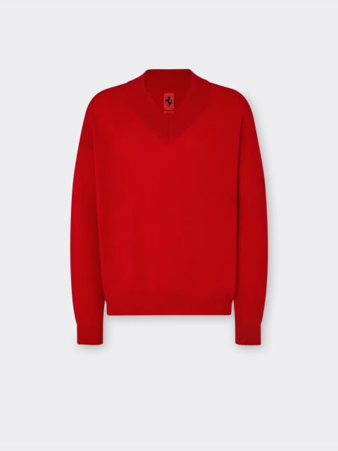 Ferrari Cashmere sweater with V-neck