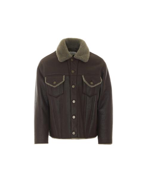 Maison Margiela Maison Margiela Men Waxed Shearling Jacket