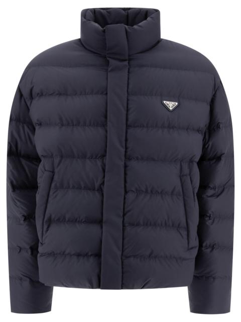 Prada Down Jacket With Triangle Logo