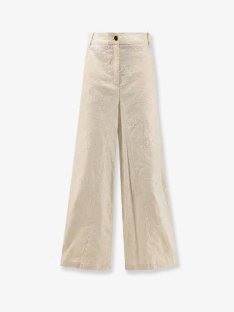PINKO Pinko Ivy Linen Trousers With Embroidery