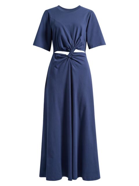 FARM RIO FARM Rio Waist Cutout Cotton Knit Dress in Dark Blue at Nordstrom