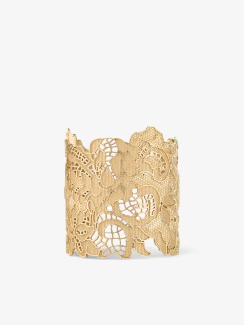 JIMMY CHOO Lace Cut-Out Cuff
Gold Metal Lace Cuff Bracelet