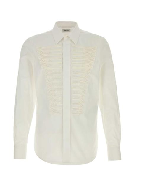 Alexander McQueen Alexander Mcqueen Men White Poplin Shirt