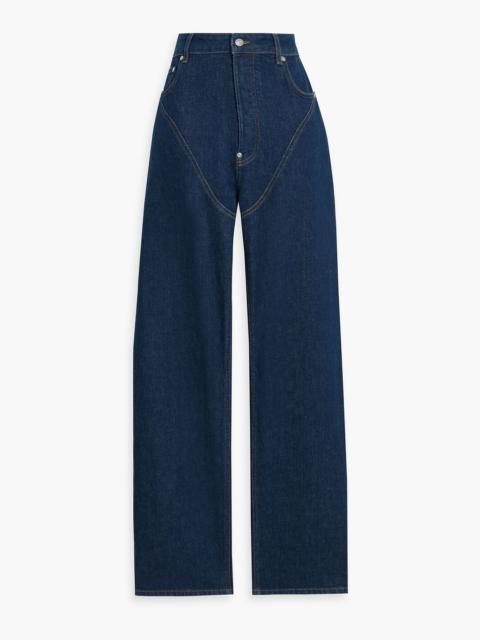 Stella McCartney Printed high-rise straight-leg jeans