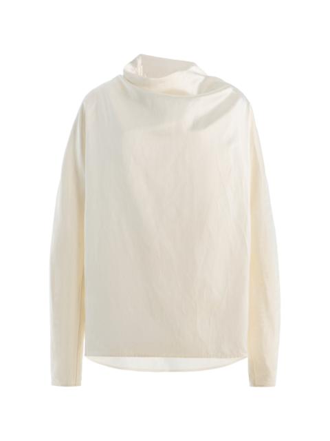TOTEME Draped Satin Top white